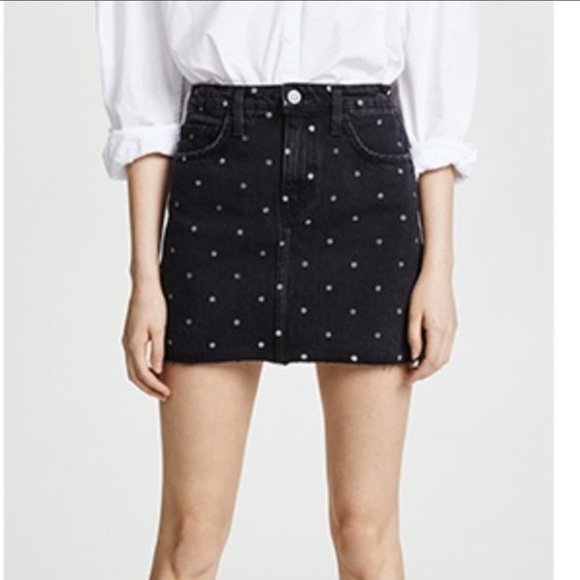 Current Elliot 5-Pocket Polka Dot Mini Skirt 25 - Picture 1 of 7